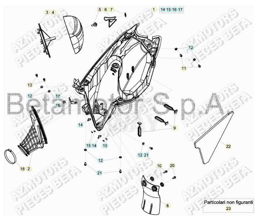 FILTRE A AIR pour RR-250-RACING-2T-17