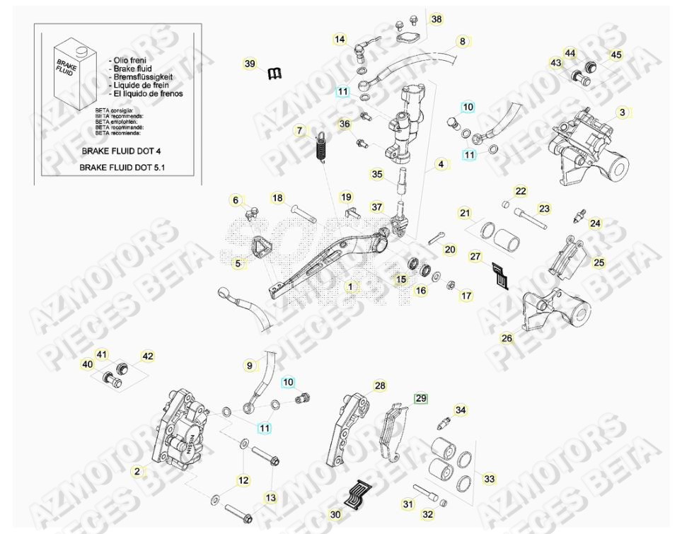 Freins BETA Pieces BETA RR 2T 250 RACING - (2017)