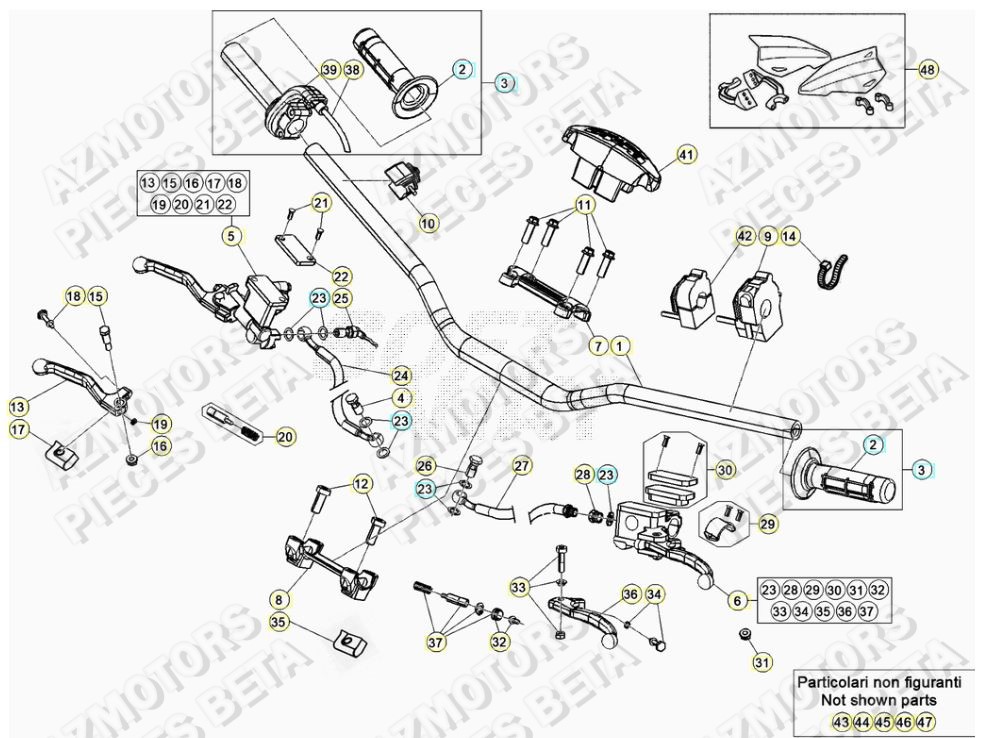 JEU PROTEGE-MAINS RR -BLANC- pour GUIDON de RR-250-RACING-2T-17