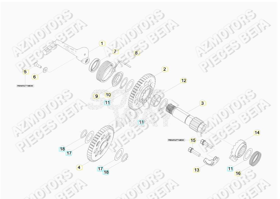 Kick Starter BETA Pieces BETA RR 2T 250 RACING - (2017)