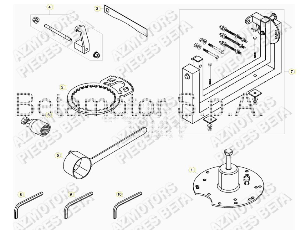 Outils BETA Pieces BETA RR 2T 250 RACING - (2017)