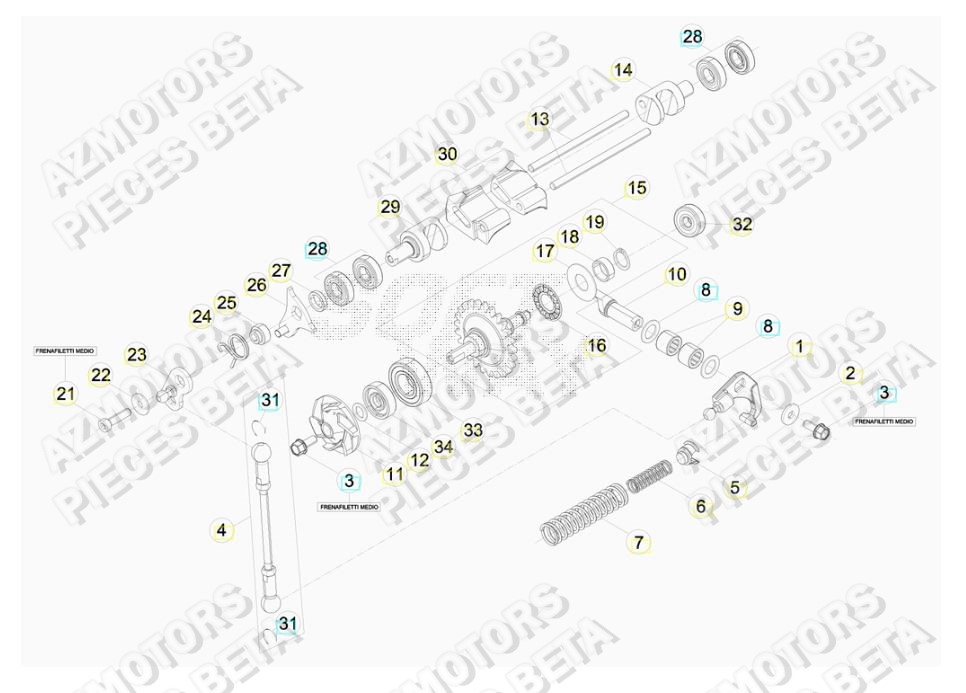 Refroidissement BETA Pieces BETA RR 2T 250 RACING - (2017)