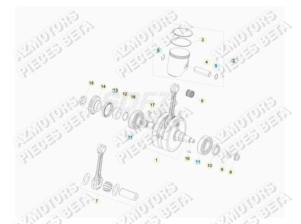 Vilebrequin BETA Pieces BETA RR 2T 250 RACING - (2017)