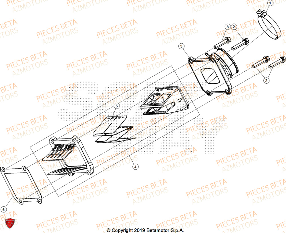Admission BETA Pieces BETA RR 2T 250 X-PRO - (2026)