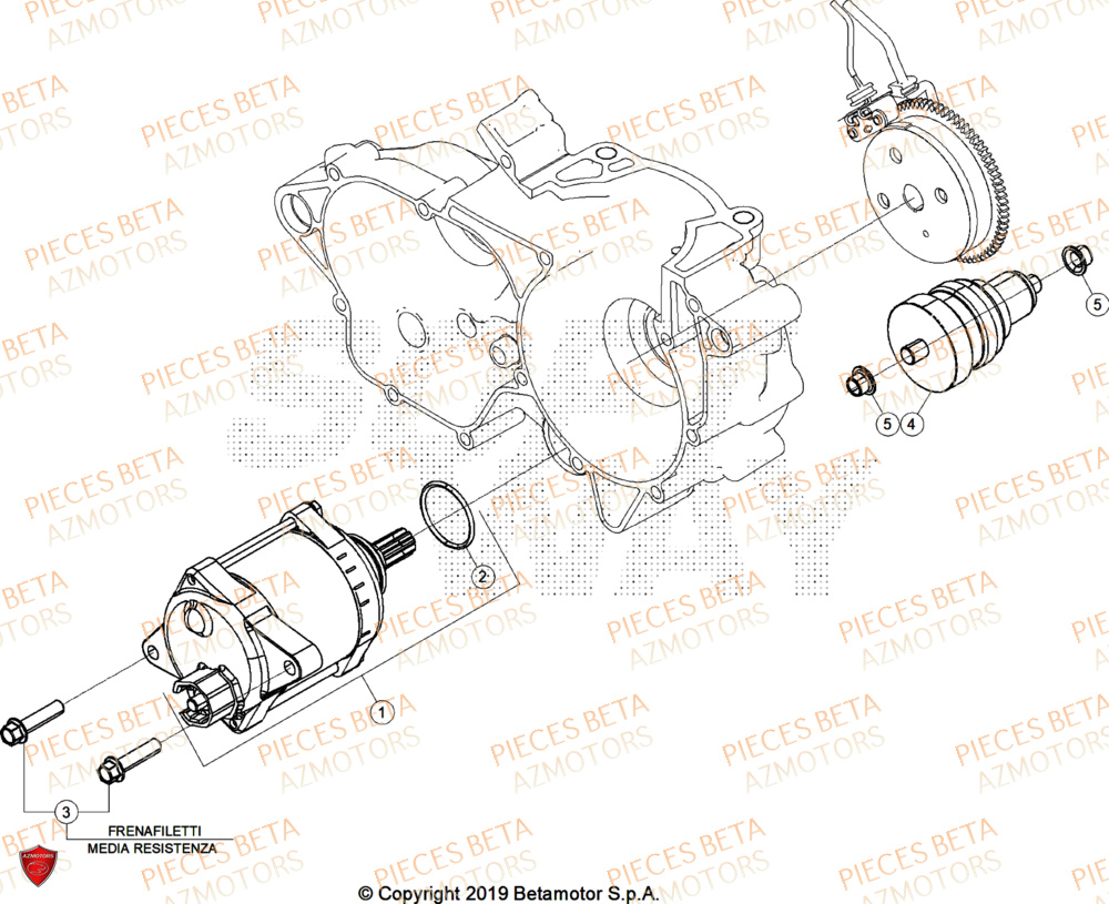 Demarreur BETA Pieces BETA RR 2T 250 X-PRO - (2026)