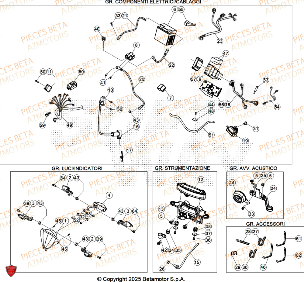 Equipement Electrique BETA Pieces BETA RR 2T 250 X-PRO - (2026)