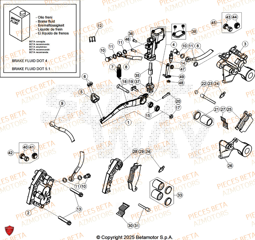 Freins BETA Pieces BETA RR 2T 250 X-PRO - (2026)