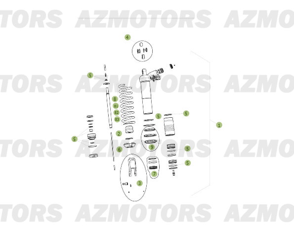 RESSORT AMORTISSEUR 5,0K BETA pour AMORTISSEUR ARRIERE - Du No sERIE 600001 a 600247 de RR-2T-250-13