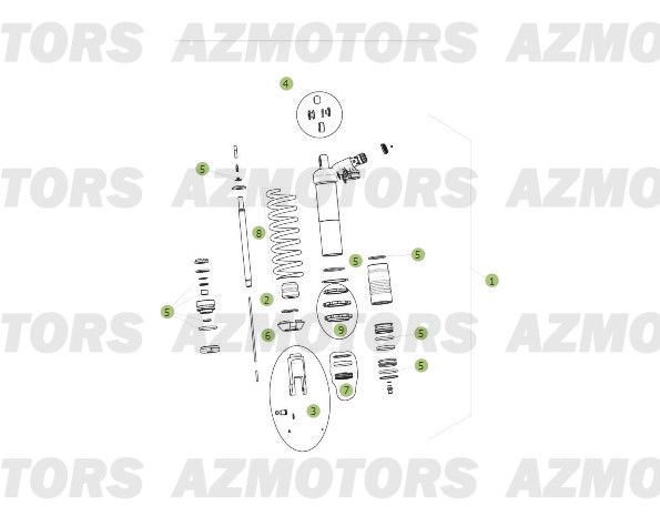 Amortisseur Arriere   Du No Serie 600248 A 699999 BETA Pièces BETA RR 2T 250 - (2013)