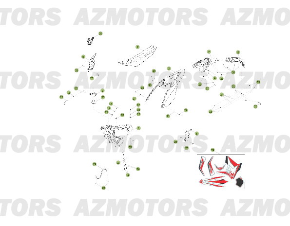 CARENAGES AR- RESERVOIR - SELLE BETA Pièces BETA RR 2T 250 - [2013]