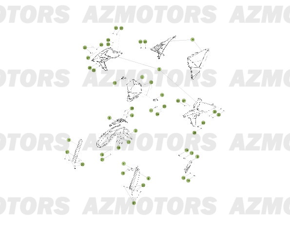 Carenages Av  Reservoir   Selle BETA Pièces BETA RR 2T 250 - (2013)