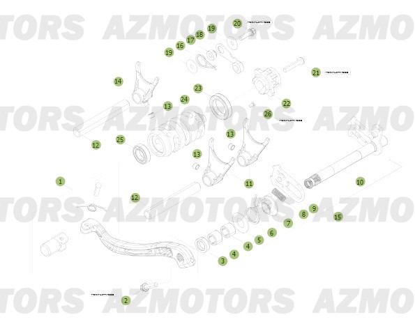 COMMANDES BOITE A VITESSES BETA RR 2T 250 13