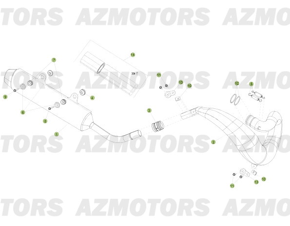 ECHAPPEMENT Du No sERIE 600001 a 600247 BETA Pièces BETA RR 2T 250 - [2013]