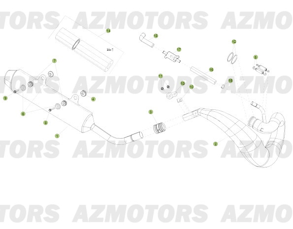 Echappement Du No Serie 600248 A 699999 BETA Pièces BETA RR 2T 250 - (2013)
