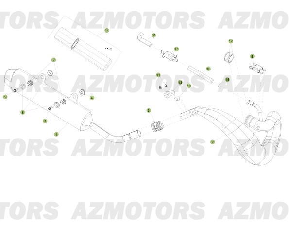 ECHAPPEMENT Du No sERIE 600248 a 699999 BETA RR 2T 250 13