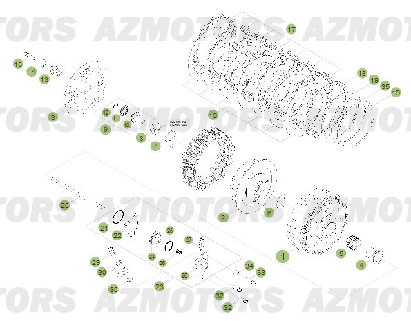 EMBRAYAGE pour RR-2T-250-13