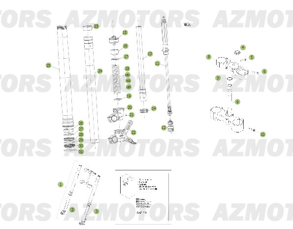 GR. RESSORT K=4,2 N/MM BETA pour FOURCHE- Du No sERIE 600001 a 600247 de RR-2T-250-13