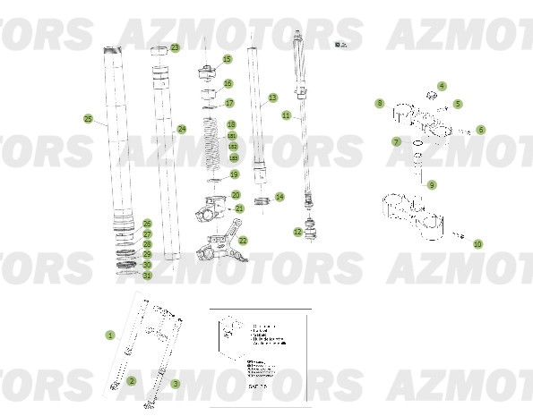 FOURCHE  Du No sERIE 600001 a 600247 BETA RR 2T 250 13