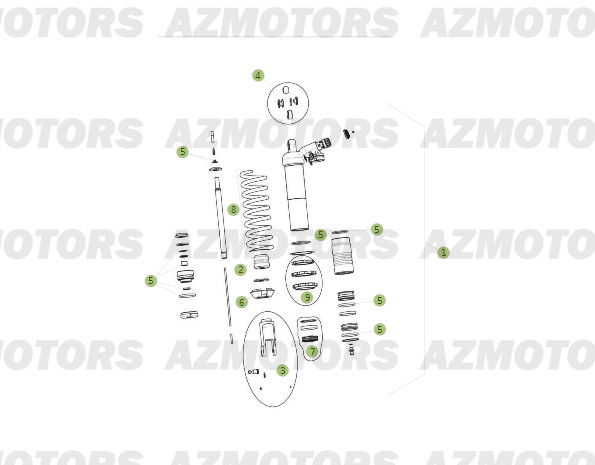 Amortisseur Arriere No Serie 600248 A 699999 BETA Pièces BETA RR 2T 250 - (2014)
