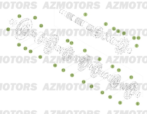 PIGNON DE TRANSMISSION SECONDA IRE BETA pour BOITE A VITESSES 2 de RR-2T-250-14