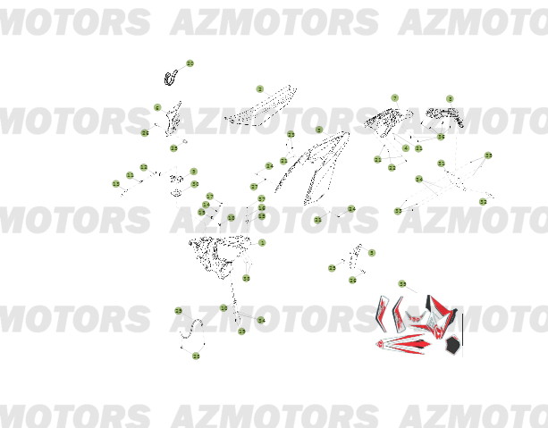 Carenages Arriere BETA Pièces BETA RR 2T 250 - (2014)