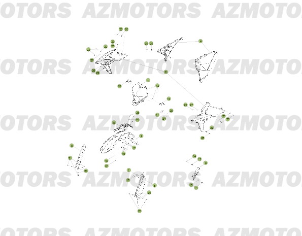 CARENAGES AVANT pour RR-2T-250-14