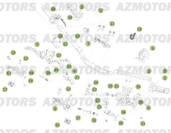 COMMANDES - GUIDON BETA Pièces BETA RR 2T 250 - [2014]