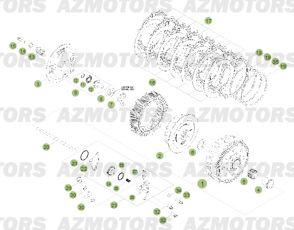 Embrayage BETA Pièces BETA RR 2T 250 - (2014)