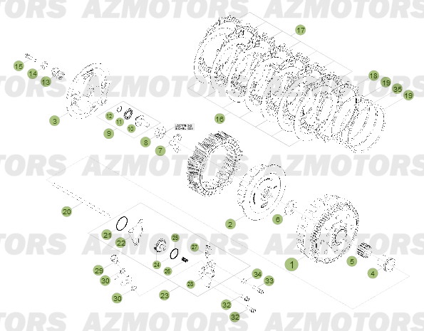 EMBRAYAGE pour RR-2T-250-14