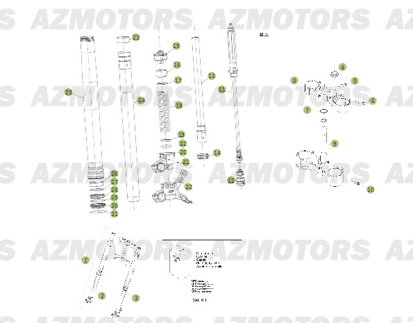 Fourche No Serie 600248 A 699999 BETA Pièces BETA RR 2T 250 - (2014)