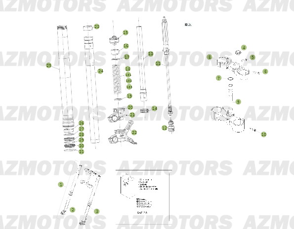GR. RESSORT K=4,2 N/MM BETA pour FOURCHE SERIE No 600001 a 600247 de RR-2T-250-14