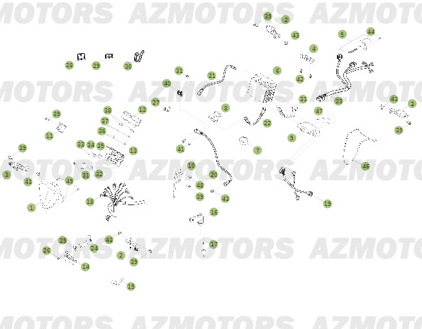 INSTALLATION ELECTRIQUE No SERIE 600001 a 600247 BETA Pièces BETA RR 2T 250 - [2014]