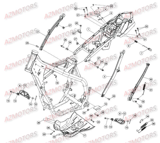Accessoires Du Chassis BETA Pieces BETA RR 2T 250 - (2015)