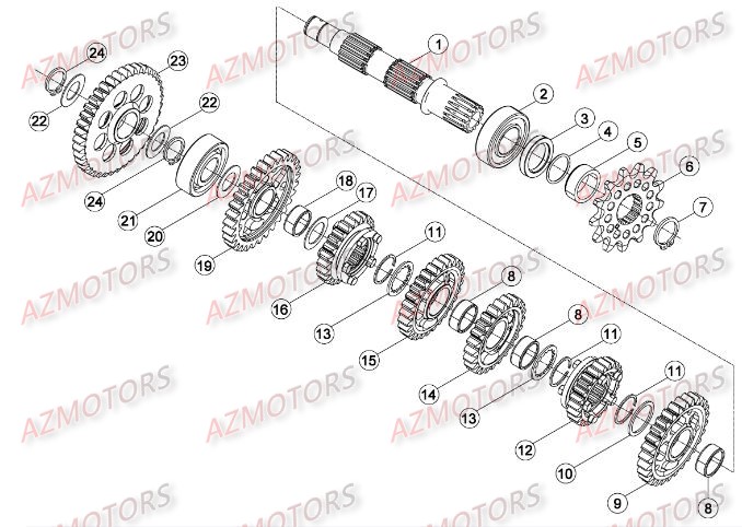 Boite A Vitesses 2 BETA Pieces BETA RR 2T 250 - (2015)