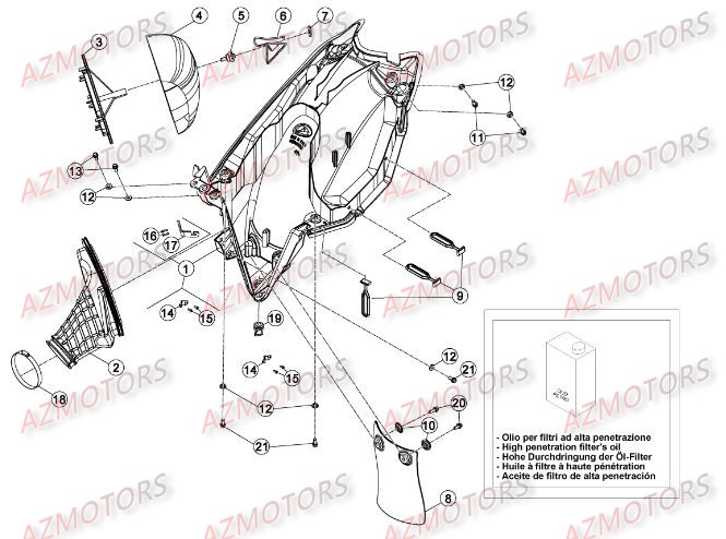 Boitier Du Filtre BETA Pieces BETA RR 2T 250 - (2015)