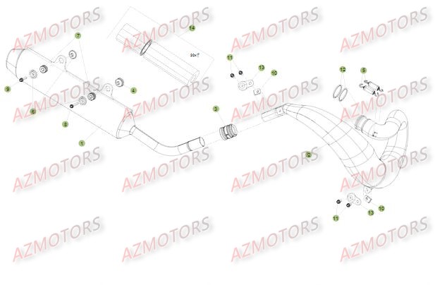 ECHAPPEMENT BETA piece beta enduro rr 250 2t 2temps 2015