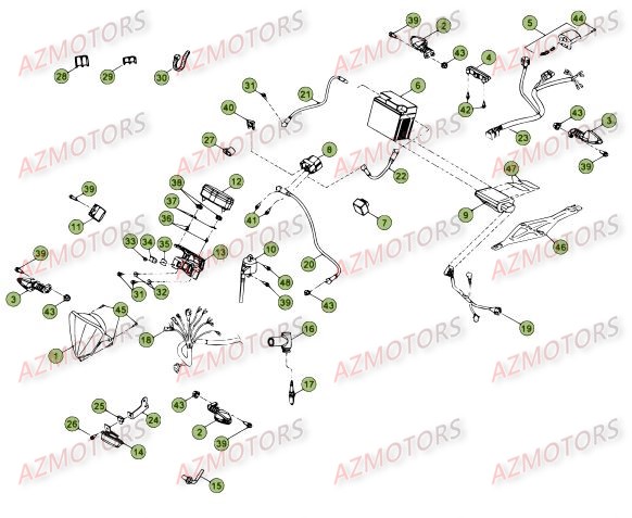 Installation Electrique BETA Pieces BETA RR 2T 250 - (2015)