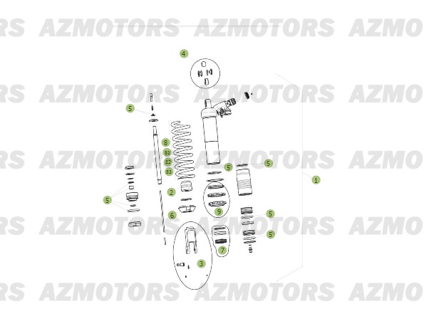 RESSORT AMORTISSEUR 5,0K BETA pour AMORTISSEUR Du No serie 700001 a 700789 de RR-2T-300-13