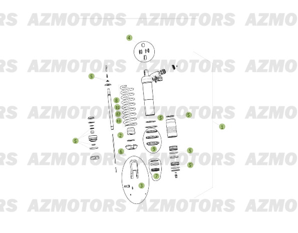 AMORTISSEUR Du No serie 700001 a 700789 BETA Pièces BETA RR 2T 300 - [2013]