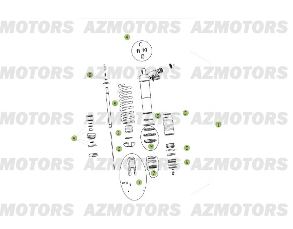 Amortisseur Du No Serie 700790 A 799999 BETA Pièces BETA RR 2T 300 - (2013)
