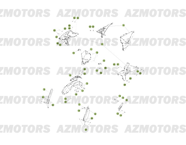 CARENAGES - RESERVOIR - SELLE pour RR-2T-300-13