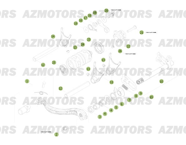 COMMANDE BOITE A VITESSES Du No SERIE 700001 a 749999 BETA Pièces BETA RR 2T 300 - [2013]