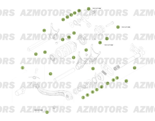 Commande Boite A Vitesses Du No Serie 750000 A 759999 BETA Pièces BETA RR 2T 300 - (2013)