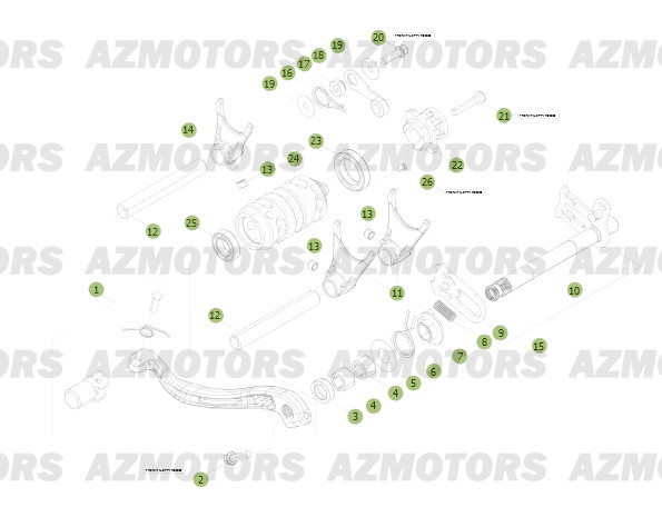 COMMANDE BOITE A VITESSES Du No SERIE 750000 a 759999 BETA RR 2T 300 13