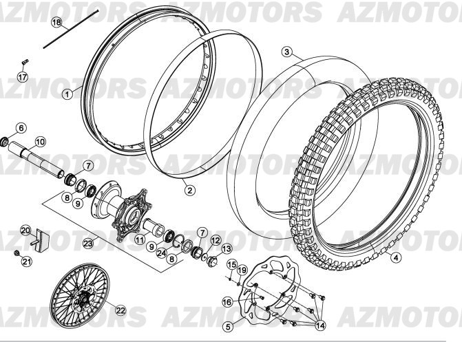 ROUE AVANT pour RR-2T-300-13