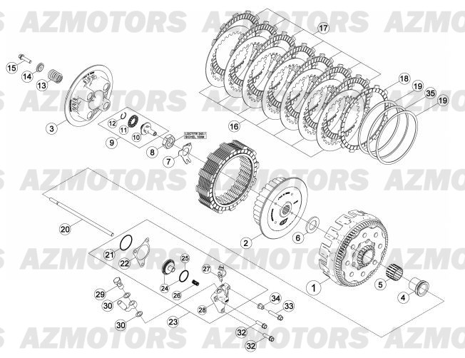 Transmission   Embrayage BETA Pièces BETA RR 2T 300 - (2013)