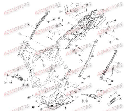 Accessoires Du Chassis BETA Pieces BETA RR 2T 300 - (2015)