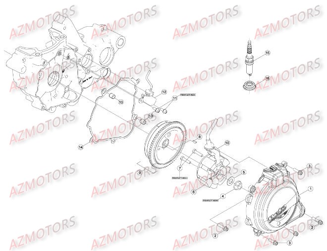 ALLUMAGE BETA piece beta enduro rr 300 2t 2temps 2015