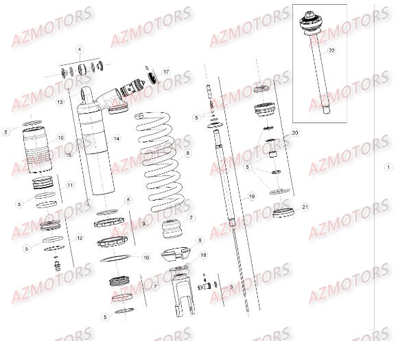 Amortisseur BETA Pieces BETA RR 2T 300 - (2015)