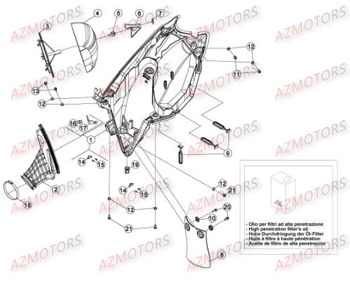 FILTRE AIR BETA pour BOITIER DU FILTRE de RR-2T-300-15